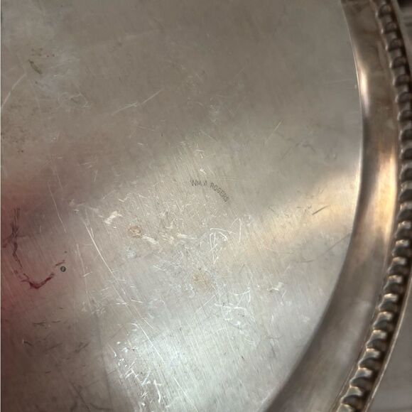 Pair of vintage silver plate round serving bar trays 15” William Rogers - Picture 5 of 6
